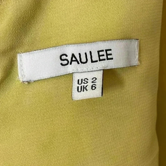 Sau Lee - Georgia Dress - Size 2 Long Sleeve MIDI Yellow - Picture 8 of 14